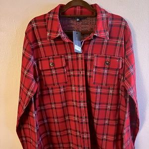 Tommy Hilfiger Red Plaid Shacket (shirt and jacket)